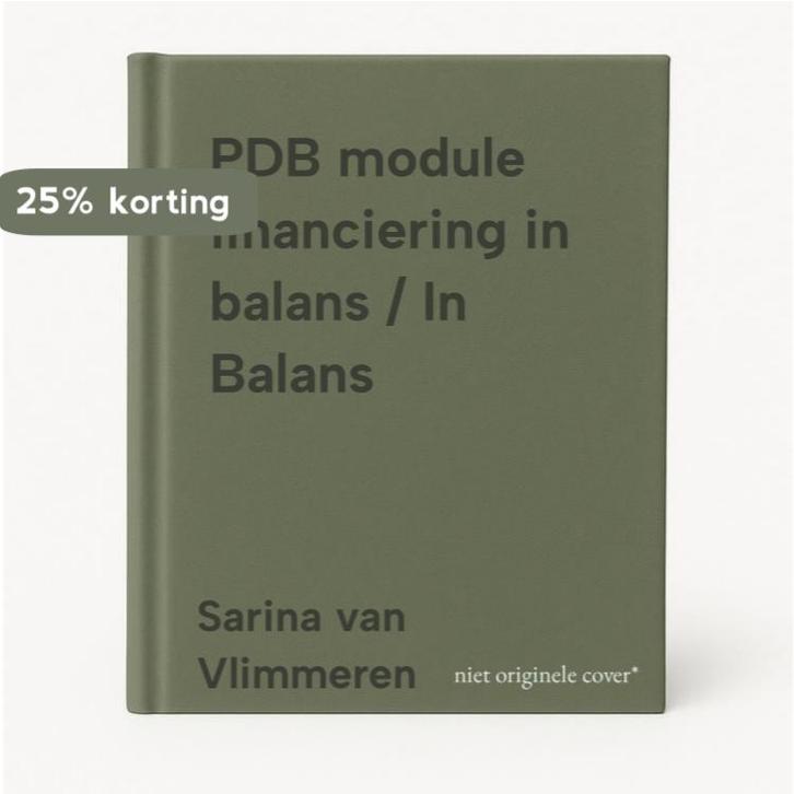 PDB module financiering in balans / In Balans 9789462870406, Livres, Livres scolaires, Envoi