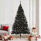 vidaXL Kunststof Voorverlichte Kerstboom met 300 LED Zwart, Diversen, Kerst, Verzenden, Nieuw