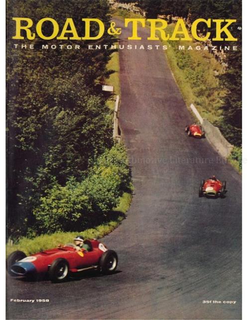 1958 ROAD AND TRACK MAGAZINE FEBRUARI ENGELS, Livres, Autos | Brochures & Magazines