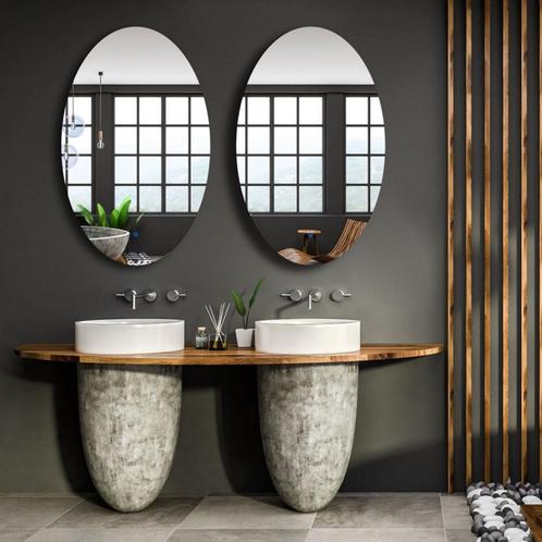 BWS Badkamerspiegel | Spark Ovale Verticaal | met LED, Doe-het-zelf en Bouw, Sanitair, Overige typen, Nieuw, Ophalen of Verzenden