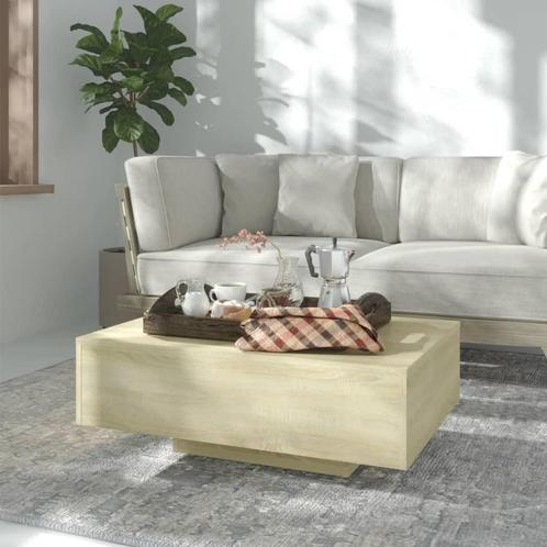 vidaXL Salontafel 85x55x31 cm bewerkt hout sonoma, Huis en Inrichting, Tafels | Salontafels, Nieuw, Verzenden