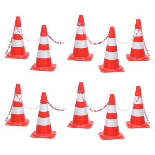 vidaXL Kegelset met ketting 10 m rood en wit, Huis en Inrichting, Woonaccessoires | Wanddecoraties, Nieuw, Verzenden