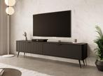 TV-Meubel zwart 200x38x51 | 2 kleppen, Huis en Inrichting, Kasten |Televisiemeubels, Overige materialen, Verzenden, Nieuw, 200 cm of meer