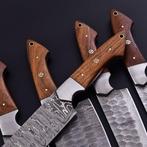 Keukenmes - Chefs knife - hout en gevouwen staal met, Antiek en Kunst