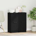 vidaXL Dressoirs 2 stuks in Zwart Eiken, 30x30x70 cm,, Huis en Inrichting, Kasten | Dressoirs, Verzenden, Nieuw