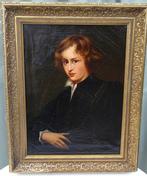 Belgische school (XIX) - Naar Antoon Van Dijck (Zelfportret, Antiek en Kunst, Kunst | Schilderijen | Klassiek