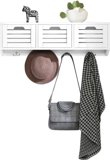 2eChoix | SoBuy FHK19-W Porte-manteau mural - Etagère murale beschikbaar voor biedingen