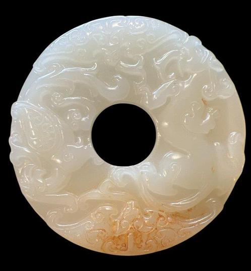 Pendentif asiatique en pierre sculptée - pierre dure - Chine, Antiek en Kunst, Antiek | Overige Antiek