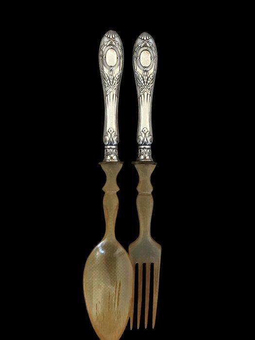 set of 6 silver handled knives - Couverts de service à, Antiek en Kunst, Antiek | Zilver en Goud