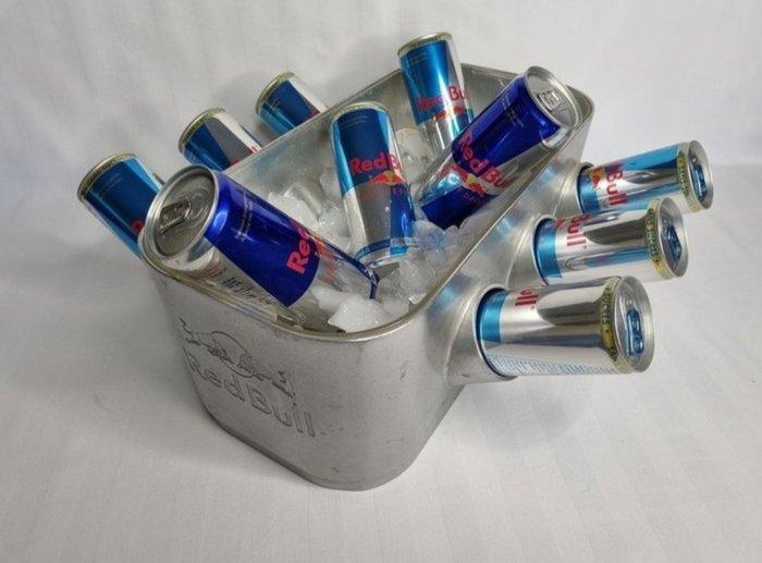 Ijsemmer - Aluminium - Red Bull koelbox MotorV6, Antiquités & Art, Antiquités | Assiettes décoratives & Carrelages