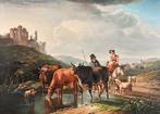 German Romantic School (XIX) - Mountain scene with cattle
