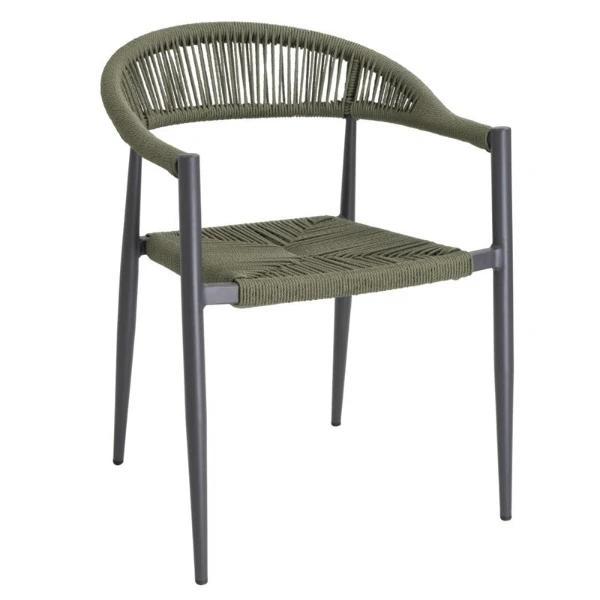 Stoelen | EDEN | Rotan/Aluminium | Groen | Donkergrijs, Zakelijke goederen, Horeca | Keukenapparatuur, Nieuw in verpakking, Verzenden