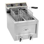 Friteuse X-Long Aardappel Twister | 230V | Aftapkraan | 2x8