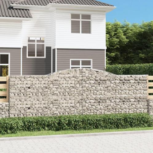 vidaXL Schanskorf gewelfd 400x30x140/160 cm gegalvaniseerd, Tuin en Terras, Bloempotten, Nieuw, Verzenden