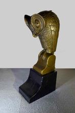 J.M. de Costa - sculptuur, Uil - 25 cm - Gepatineerd brons, Antiek en Kunst