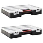 vidaXL Assortimentsdozen 2 st met verdelers 460x325x80 mm, Doe-het-zelf en Bouw, Verzenden, Nieuw