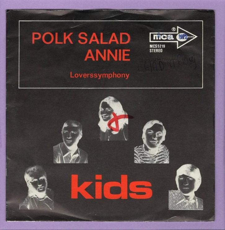 Kids – Polk Salad Annie / Loverssymphony (7-Vinyl-Single), CD & DVD, Vinyles Singles, Enlèvement ou Envoi