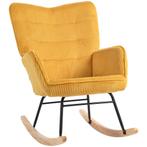 Schommelstoel - Vintage design - Geel, Huis en Inrichting, Overige kleuren, Nieuw, Ophalen of Verzenden, Modern