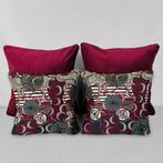 New set of four cushions made with Jean-Paul Gaultier fabric