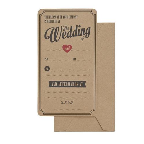 Bruiloft Uitnodigingen The Wedding 18cm, Hobby en Vrije tijd, Feestartikelen, Nieuw, Verzenden