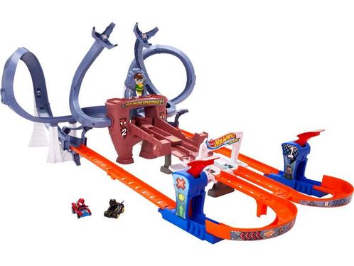 Hot Wheels - Spider-Mans Wirwarrende Racebaan - Baanset, Huis en Inrichting, Woonaccessoires | Overige, Zo goed als nieuw, Verzenden