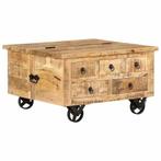 Salontafel Mangohout 70x70 | Retour Deal 41% KORTING!, Verzenden, Vierkant, Nieuw, 50 tot 100 cm