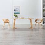 vidaXL Eetkamerstoelen 2 st gebogen hout en kunstleer, Verzenden, Nieuw