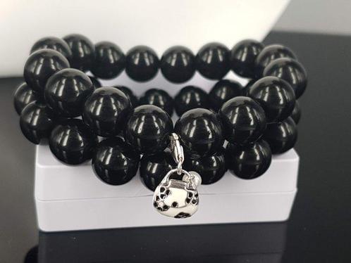 Zilver, Zwarte Toermalijn / Lengte 18 cm / Geen Verkoopprijs, Verzamelen, Mineralen en Fossielen