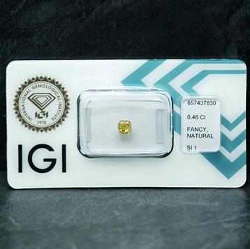 1 pcs Diamant (Couleur naturelle) - 0.46 ct - Coussin - beschikbaar voor biedingen