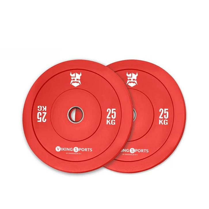Olympische Bumper Plate 25kg | Rood Rubber | Nieuw | Sche..., Diensten en Vakmensen, Wasserettes, Droogkuis en Strijkservice, Droogkuis