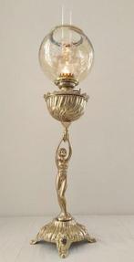Carl Meyer & Co. - Petroleumlamp - Brons, Glas, Kristal,, Antiek en Kunst, Curiosa en Brocante