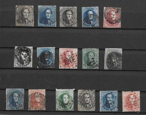 België 1849 - België nummers 1 t/m 16, Postzegels en Munten, Postzegels | Europa | België