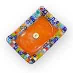 Tafelmiddenstuk - Amberkleurig bord met millefiori murrini -