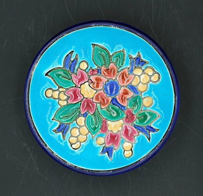 Longwy - Denise MASSON - Doos - Aardewerk, Emaille -, Antiek en Kunst, Antiek | Glaswerk en Kristal