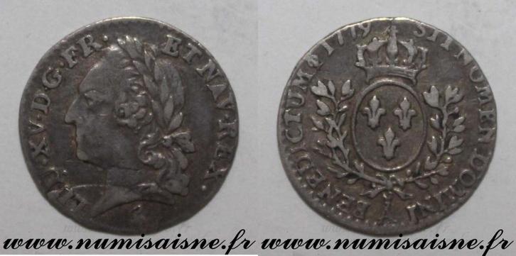 1/20 écu France Frankreich Km 552 Louis Xvi 1/20 Ecu Mit..., Postzegels en Munten, Munten | Europa | Niet-Euromunten, België, Verzenden