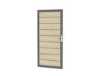 Veiling - Aluminium tuindeur - houtlook eik - 183x93 cm, Nieuw