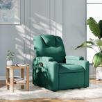 vidaXL Fauteuil inclinable Vert foncé Tissu, Maison & Meubles, Verzenden, Neuf