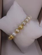 Armband Gouden en witte South Sea parels - 8x10mm, Handtassen en Accessoires, Armbanden, Nieuw