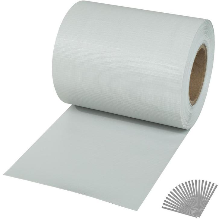tectake PVC privacyfolie met bevestigingsclips - 35 m, licht, Tuin en Terras, Overige Tuin en Terras, Verzenden
