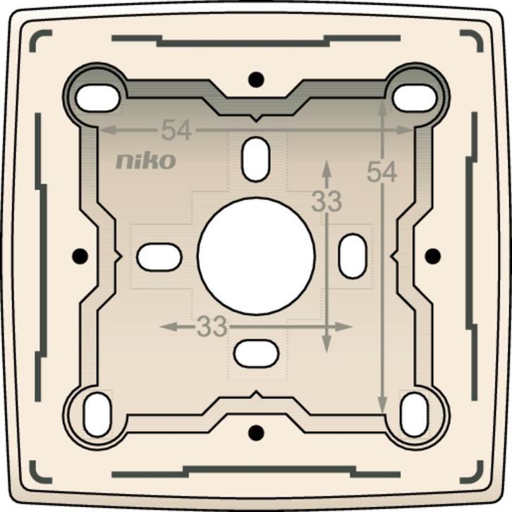 Niko Origineel Opbouwschakelmateriaal - 100-77100, Doe-het-zelf en Bouw, Elektriciteit en Kabels, Verzenden
