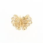 Gouden hanger van een vlinder (vlinder kettinghanger), Handtassen en Accessoires, Bedels, Ophalen of Verzenden, Gebruikt, Goud