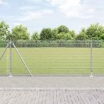 vidaXL Hek met Palen Zilver 1 x 50 m Staal, Tuin en Terras, Verzenden, Nieuw