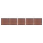 vidaXL Schuttingpanelenset 872x146 cm HKC bruin, Verzenden, Nieuw