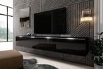 TV-Meubel Dixon - Zwart - 180 cm - tv kast - Led, Huis en Inrichting, Kasten |Televisiemeubels, Overige materialen, Verzenden