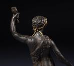 romain sculpture du Dieu Bacchus, en bronze, or et argent,