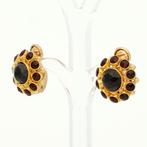 Oorbellen - 14 karaat Geel goud - Granaat, Nieuw