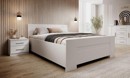 Meubella tweepersoonsbed Blake wit houten bed 160x200 cm, Maison & Meubles, Chambre à coucher | Lits, Envoi