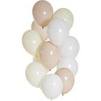 Beige Ballonnen 33cm 12st, Hobby en Vrije tijd, Feestartikelen, Nieuw, Verzenden