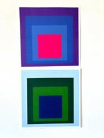 Josef Albers (1888-1976) - 2x Homage To The Square:, Antiek en Kunst