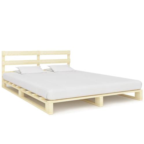 vidaXL Bedframe pallet massief grenenhout 160x200 cm, Huis en Inrichting, Slaapkamer | Bedden, Nieuw, Verzenden